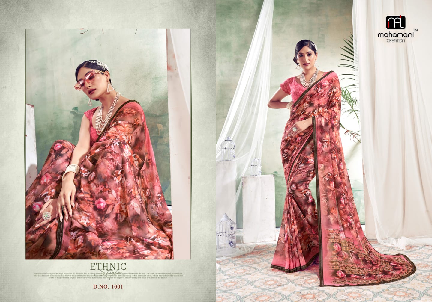 Colors Mahamani Printed Daily Wear Sarees Catalog
